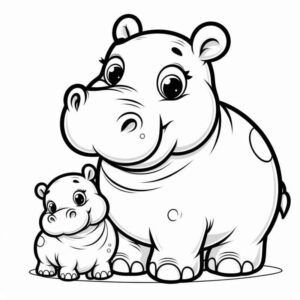 Desenho de Hipopotamo Desenho Colorir Imprimir 37