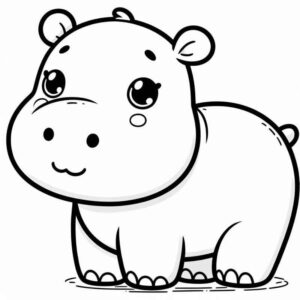 Desenho de Hipopotamo Desenho Colorir Imprimir 39