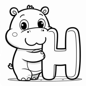 Desenho de Hipopotamo Desenho Colorir Imprimir 45