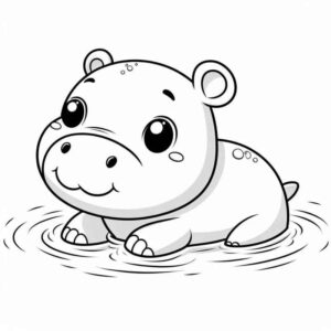 Desenho de Hipopotamo Desenho Colorir Imprimir 49