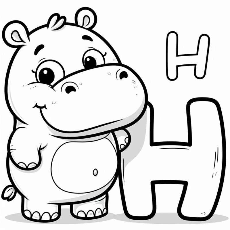 Desenho de Hipopotamo Desenho Colorir Imprimir 51