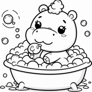 Desenho de Hipopotamo Desenho Colorir Imprimir 52