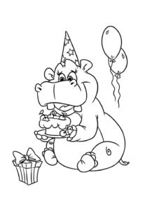 Desenho de Hipopotamo Desenho Colorir Imprimir 54