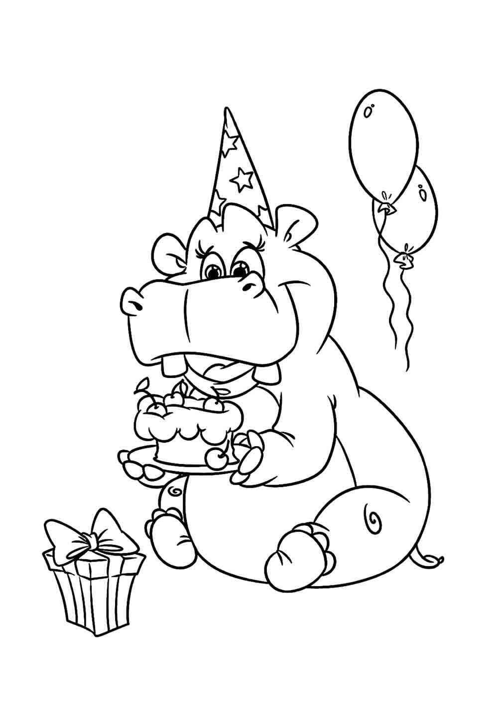 Desenho de Hipopotamo Desenho Colorir Imprimir 54