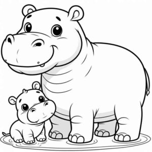 Desenho de Hipopotamo Desenho Colorir Imprimir 60