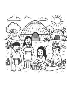 Desenho de Indigena Desenho Colorir Imprimir 07