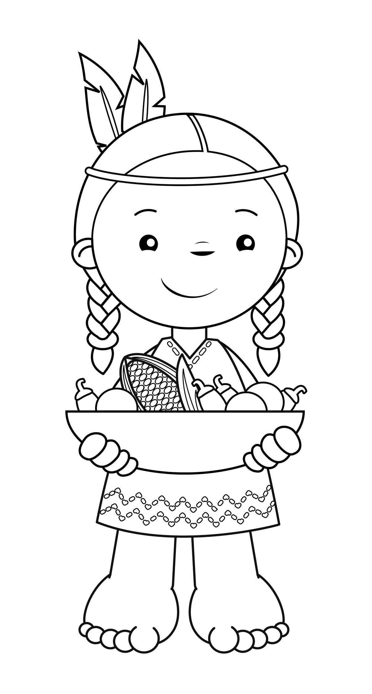 Desenho de Indigena Desenho Colorir Imprimir 09