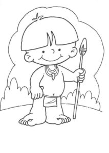 Desenho de Indigena Desenho Colorir Imprimir 10