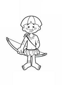 Desenho de Indigena Desenho Colorir Imprimir 19