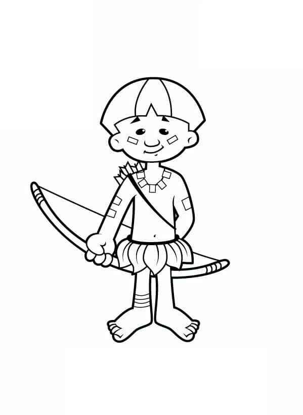 Desenho de Indigena Desenho Colorir Imprimir 19