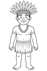Desenho de Indigena Desenho Colorir Imprimir 23