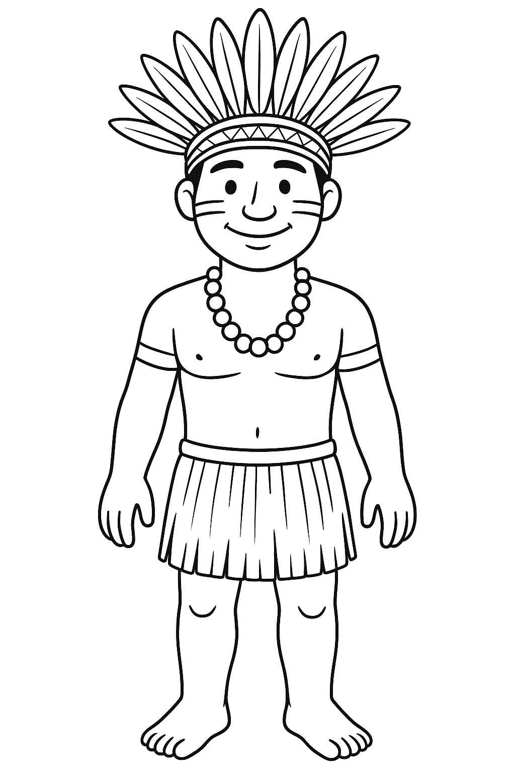 Desenho de Indigena Desenho Colorir Imprimir 23