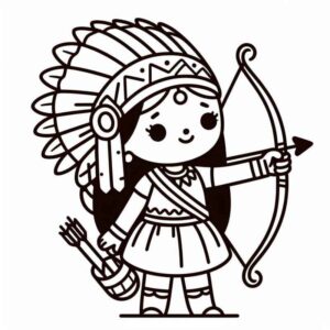 Desenho de Indigena Desenho Colorir Imprimir 24