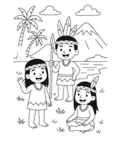 Desenho de Indigena Desenho Colorir Imprimir 26