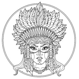 Desenho de Indigena Desenho Colorir Imprimir 28