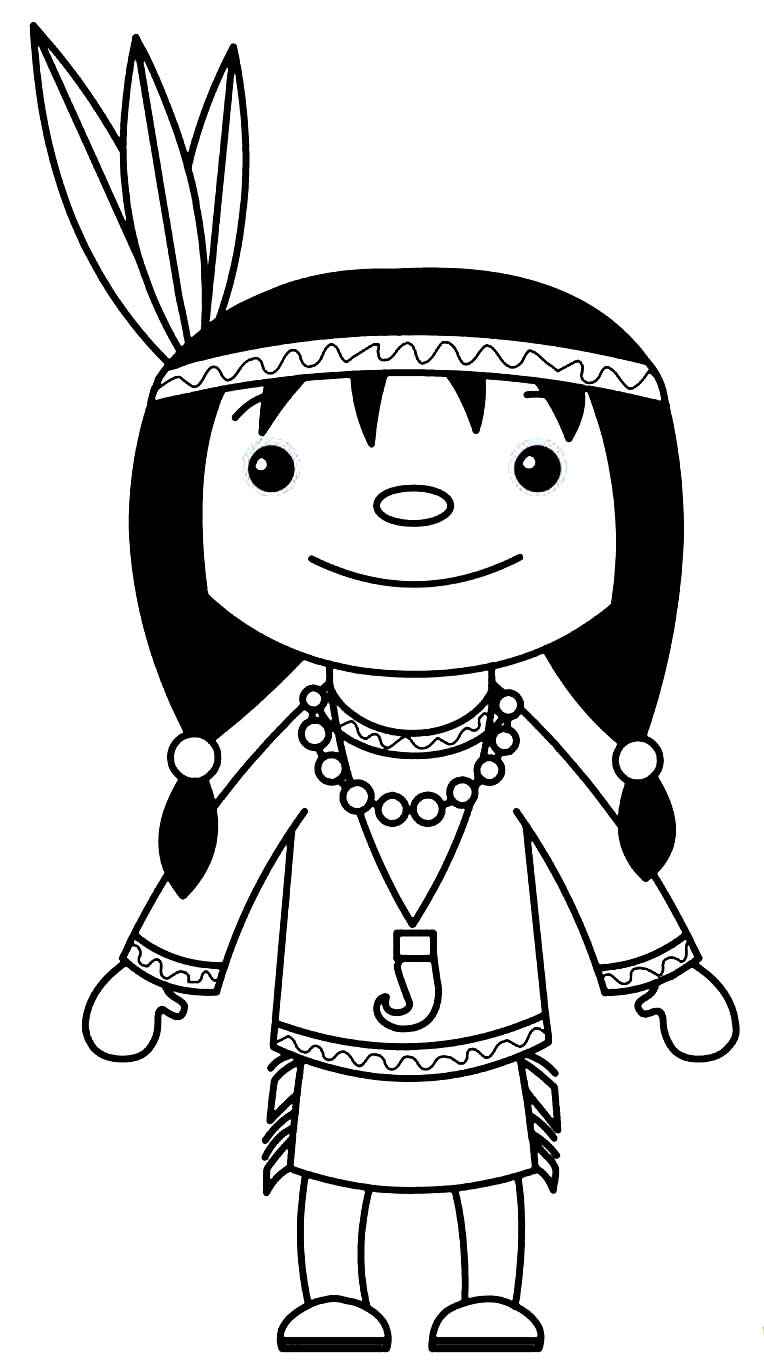 Desenho de Indigena Desenho Colorir Imprimir 30