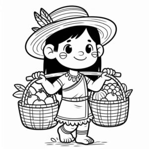 Desenho de Indigena Desenho Colorir Imprimir 31