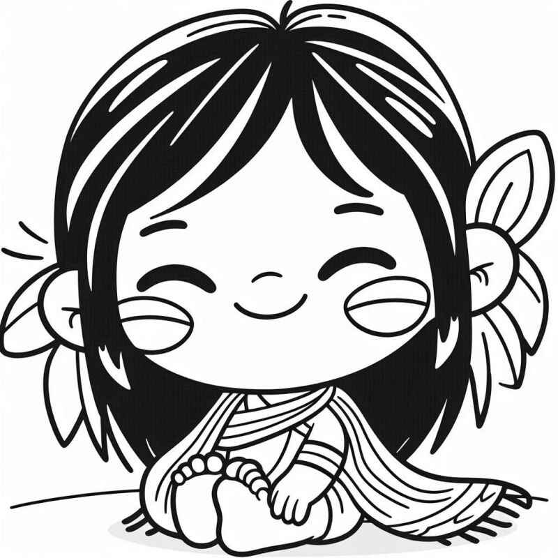 Desenho de Indigena Desenho Colorir Imprimir 32