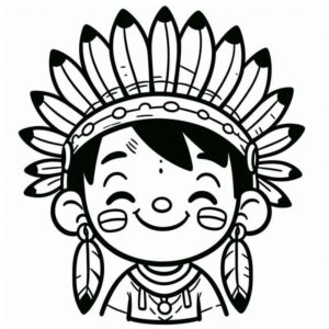 Desenho de Indigena Desenho Colorir Imprimir 33