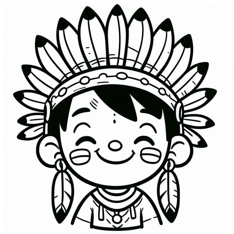 Desenho de Indigena Desenho Colorir Imprimir 33