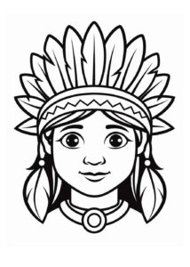 Desenho de Indigena Desenho Colorir Imprimir 37