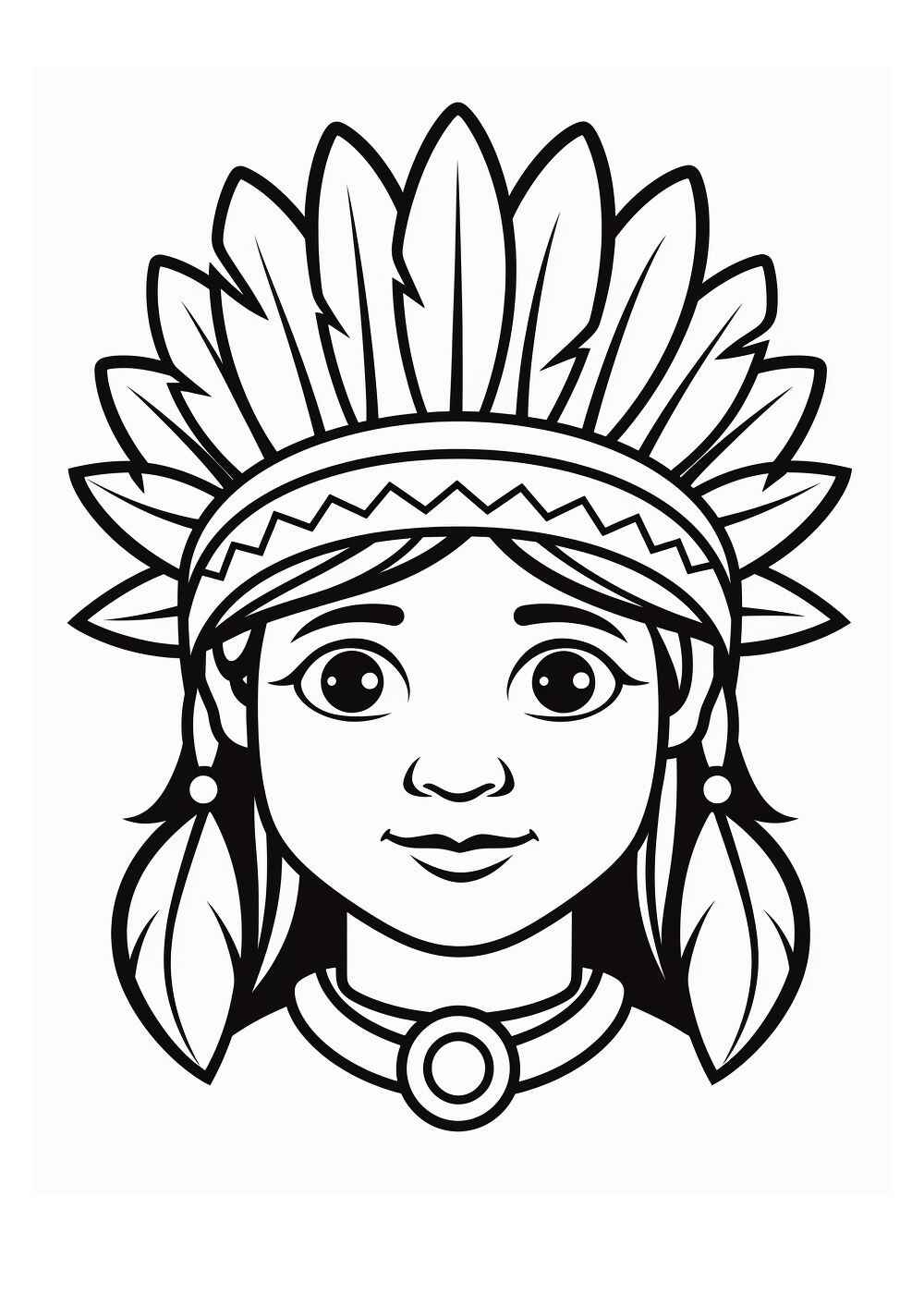 Desenho de Indigena Desenho Colorir Imprimir 37