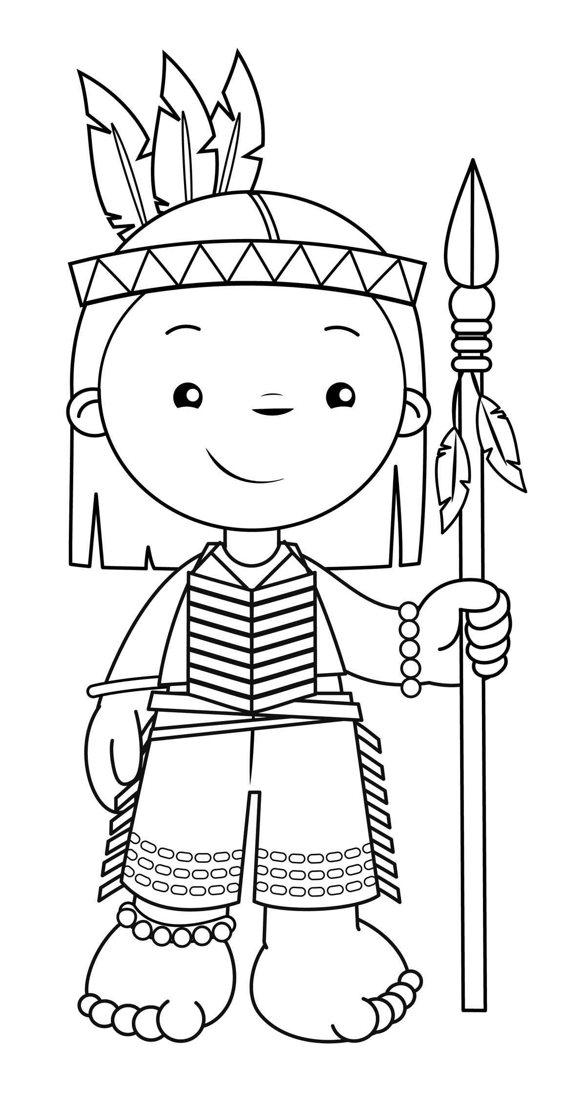 Desenho de Indigena Desenho Colorir Imprimir 38