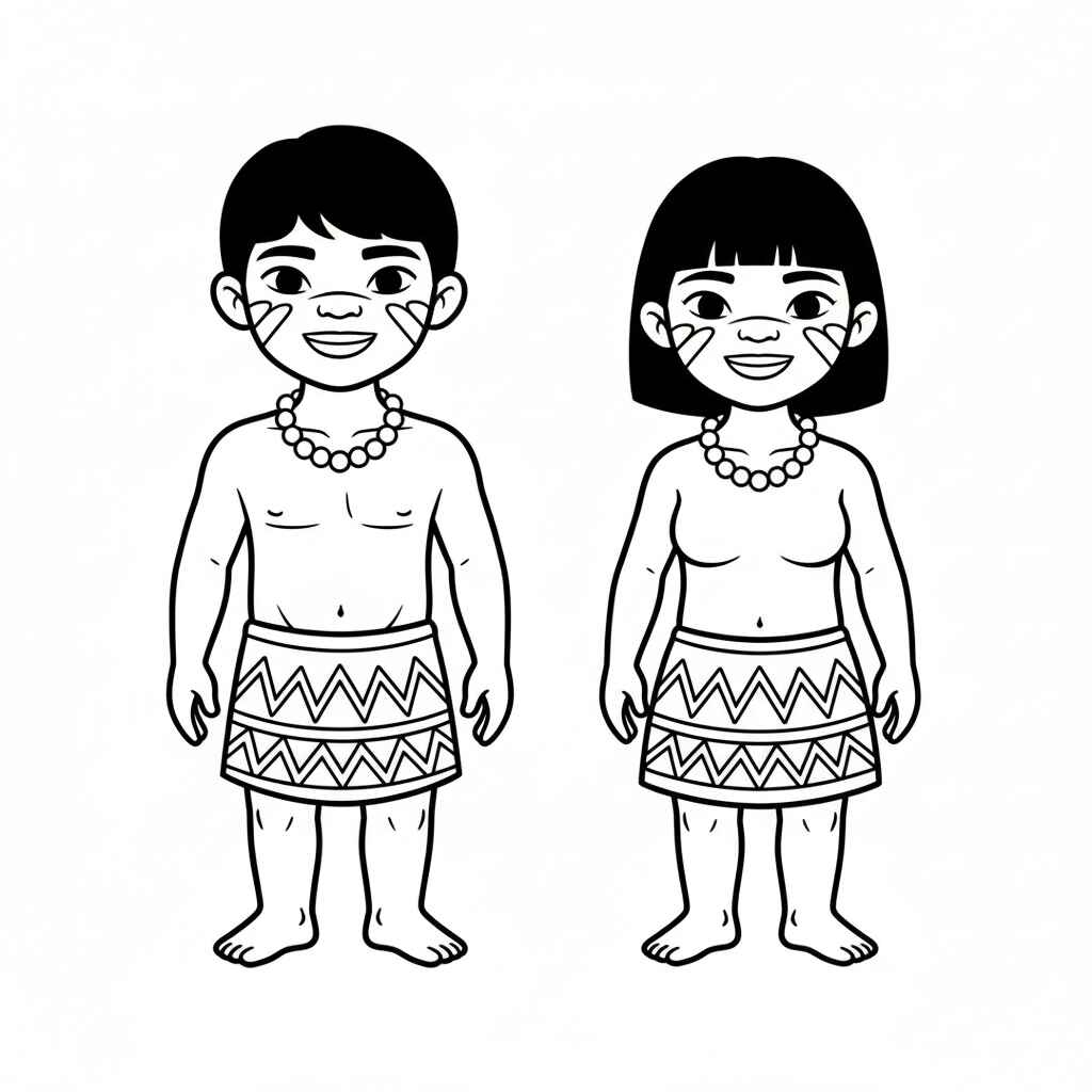 Desenho de Indigena Desenho Colorir Imprimir 39