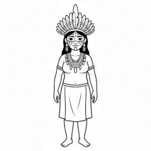 Desenho de Indigena Desenho Colorir Imprimir 41