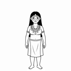 Desenho de Indigena Desenho Colorir Imprimir 44