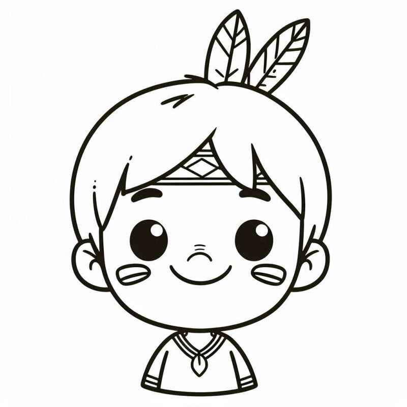 Desenho de Indigena Desenho Colorir Imprimir 47