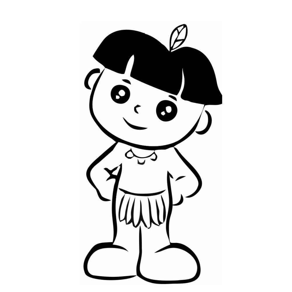 Desenho de Indigena Desenho Colorir Imprimir 48