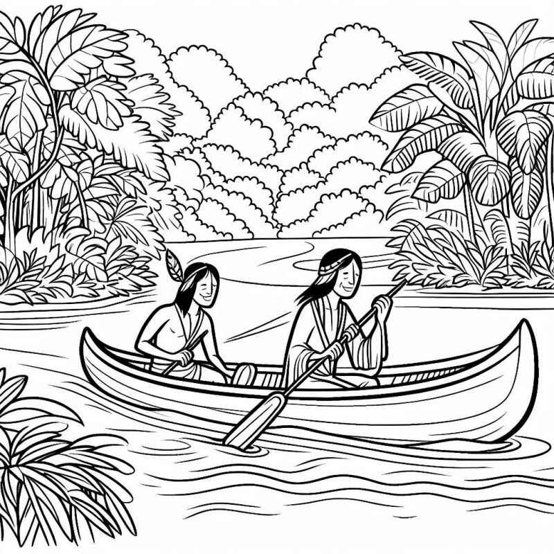 Desenho de Indigena Desenho Colorir Imprimir 55