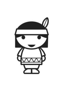 Desenho de Indigena Desenho Colorir Imprimir 57