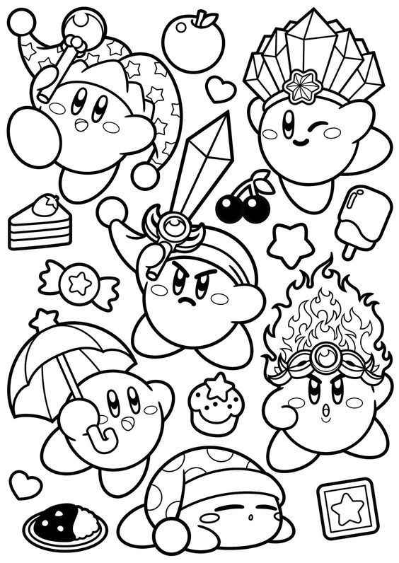 Desenho de Kirby Desenho Colorir Imprimir 02