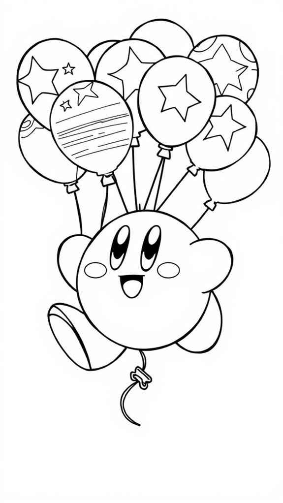 Desenho de Kirby Desenho Colorir Imprimir 09