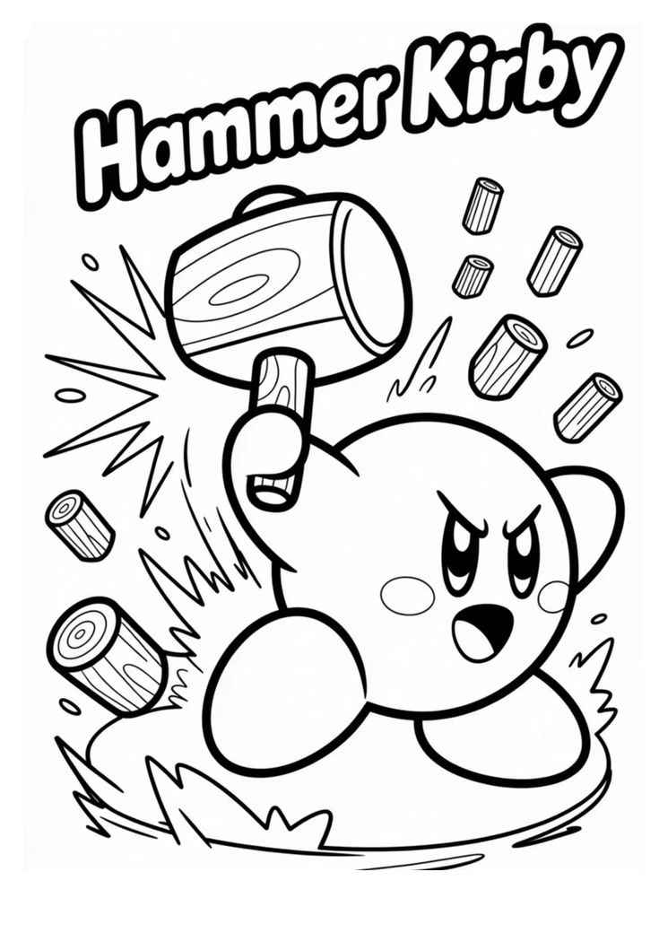 Desenho de Kirby Desenho Colorir Imprimir 11