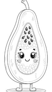 Desenho de Mamão Desenho Colorir Imprimir 01