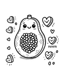 Desenho de Mamão Desenho Colorir Imprimir 02