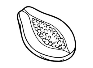 Desenho de Mamão Desenho Colorir Imprimir 04
