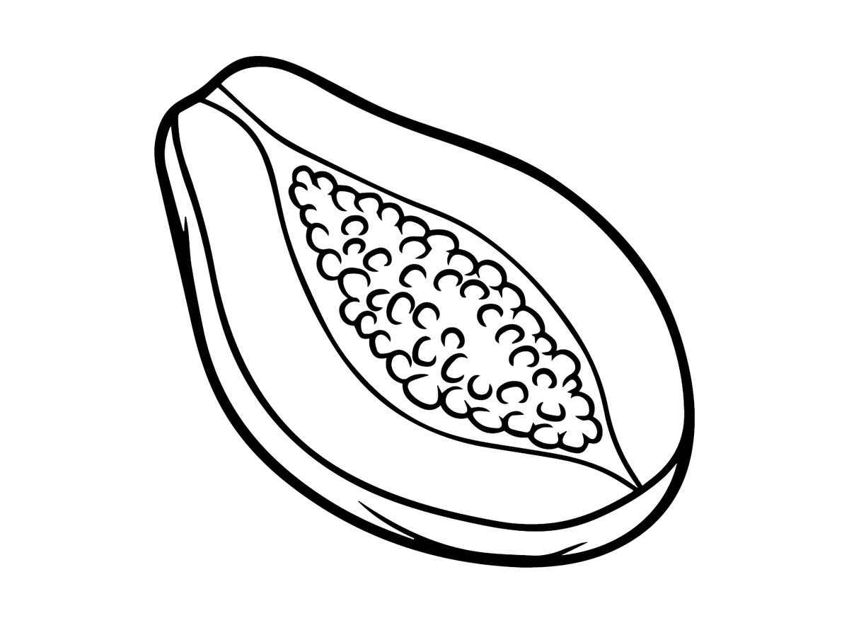 Desenho de Mamão Desenho Colorir Imprimir 04