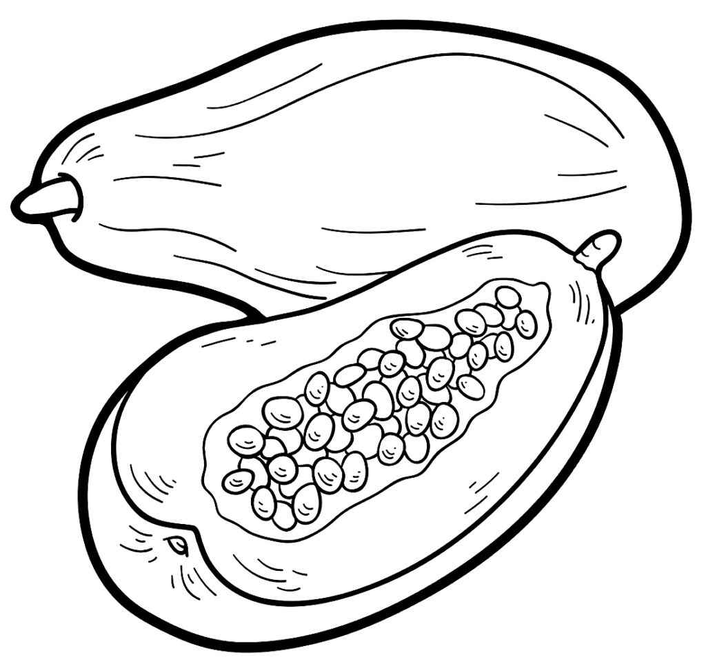 Desenho de Mamão Desenho Colorir Imprimir 10