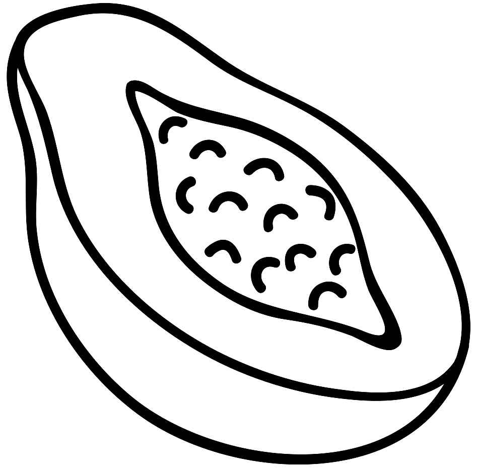 Desenho de Mamão Desenho Colorir Imprimir 11