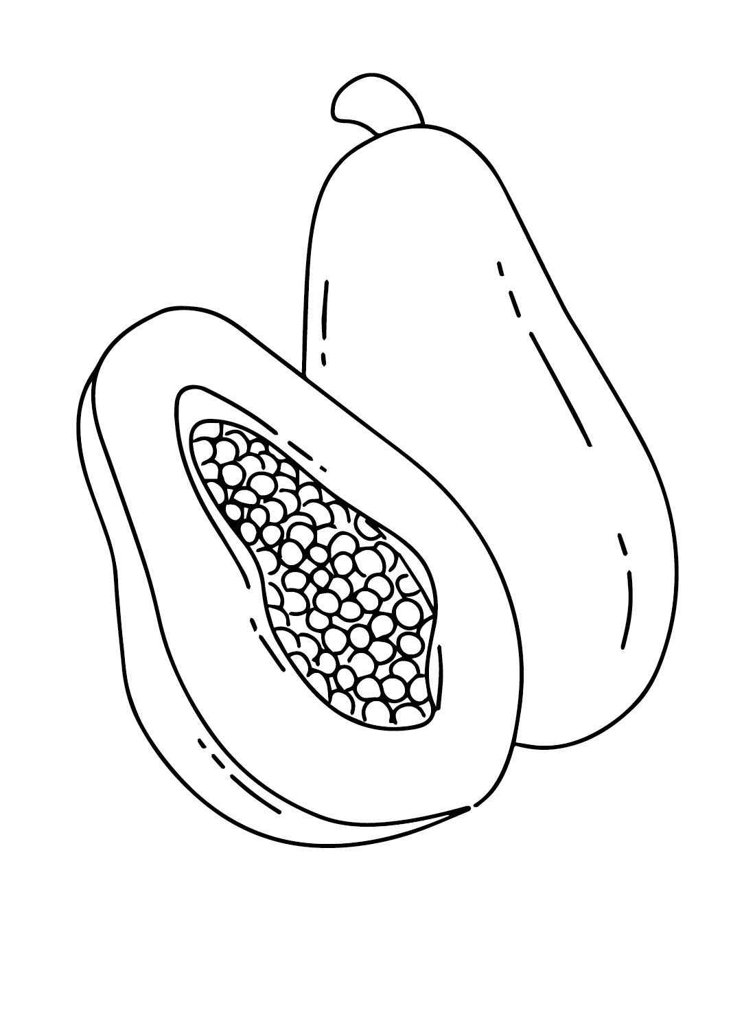 Desenho de Mamão Desenho Colorir Imprimir 14