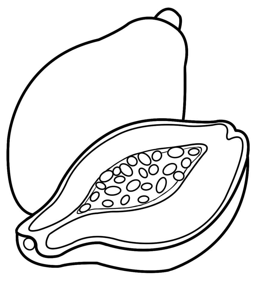 Desenho de Mamão Desenho Colorir Imprimir 17