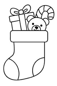 Desenho de Meia De Natal Desenho Colorir Imprimir 08