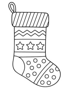 Desenho de Meia De Natal Desenho Colorir Imprimir 11