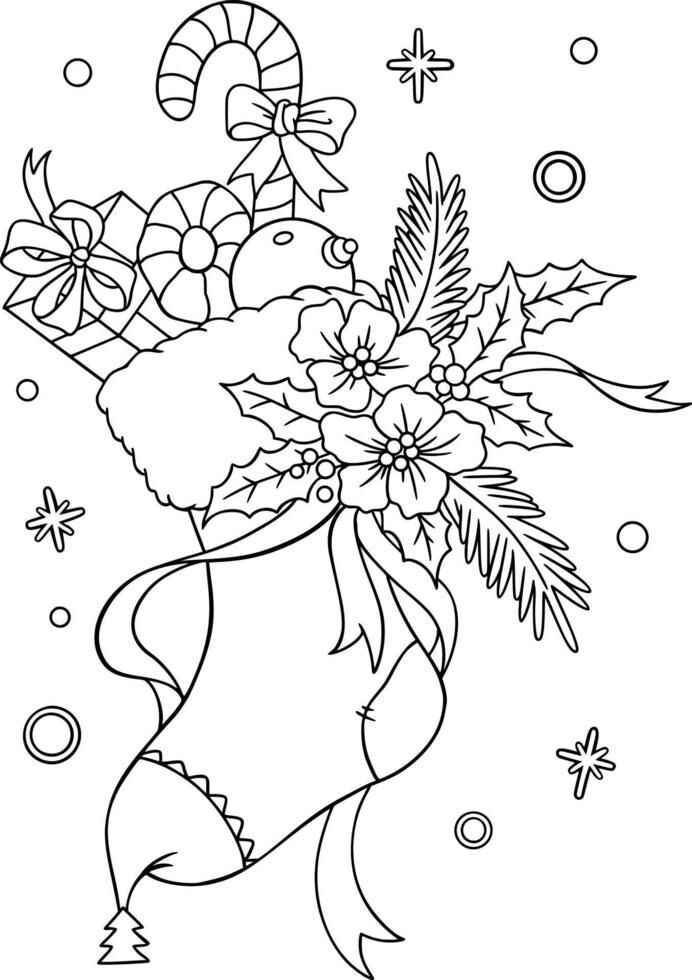 Desenho de Meia De Natal Desenho Colorir Imprimir 14