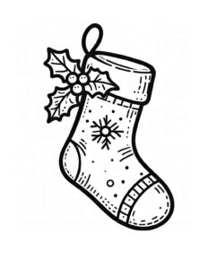 Desenho de Meia De Natal Desenho Colorir Imprimir 16