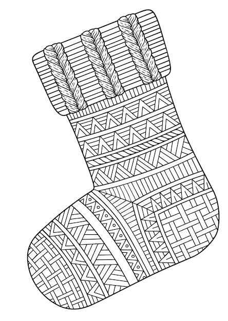 Desenho de Meia De Natal Desenho Colorir Imprimir 18